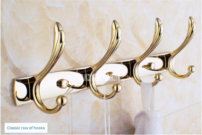 Роскошный золотой Латунный Набор вешалок для ванной комнаты, посылка QT01, вешалка для полотенец, держатель, бумажная полка, крючок, щетка, аксессуары для ванной комнаты