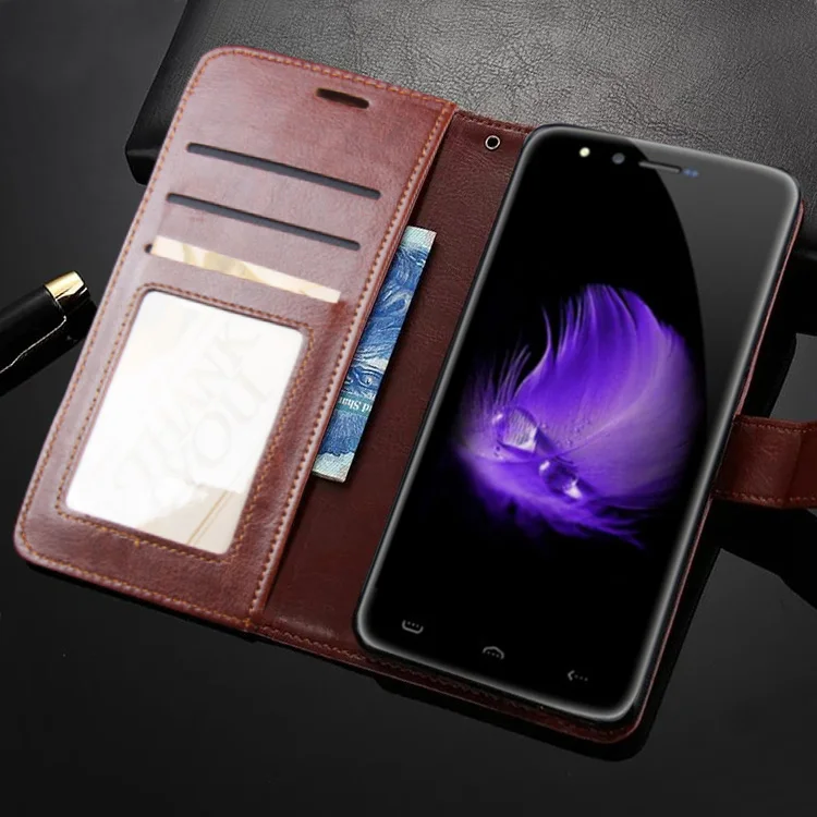 Роскошный Ретро флип чехол для Homtom HT50 PU кожаный + силиконовый кошелек Coque Doogee 5