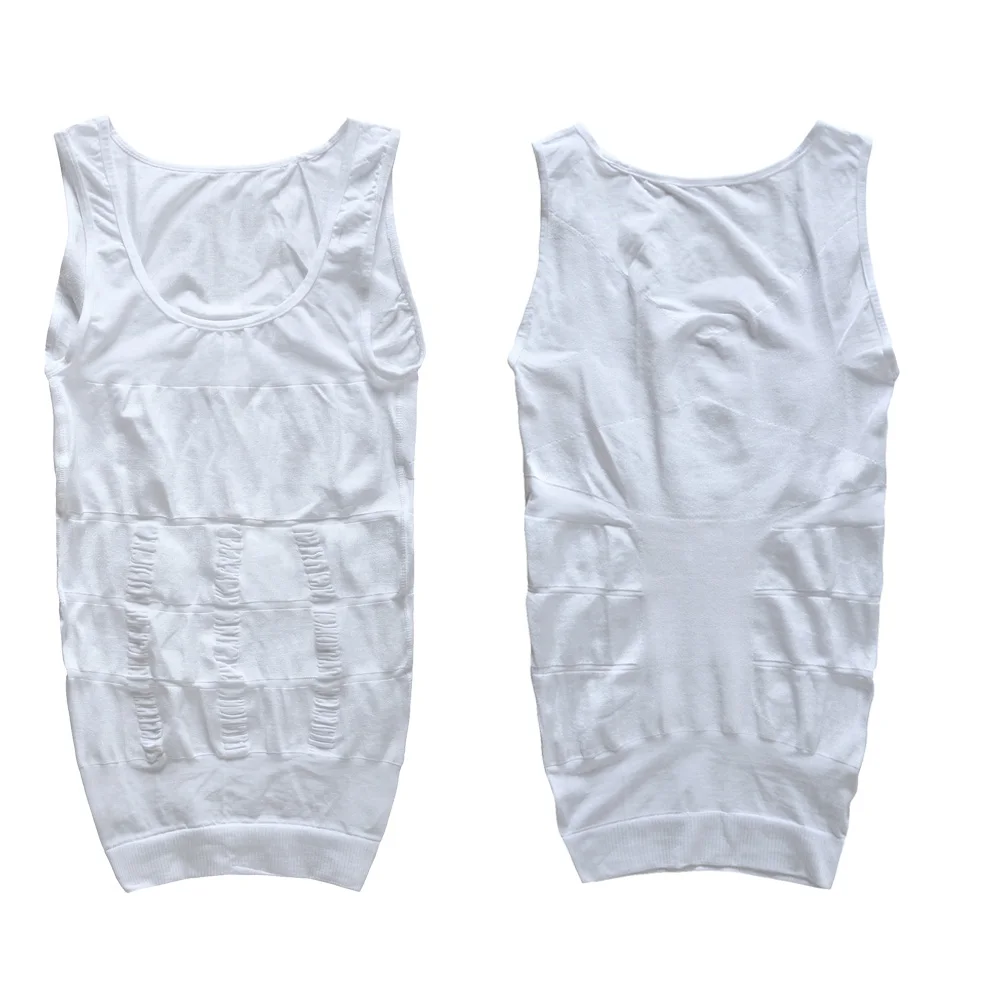 Slimming Underwear Body Shaper Men Corset Waist Cincher Vest Bodysuit Men Tummy Belly Waist Slim Shapewear faja hombre tshirt (9)