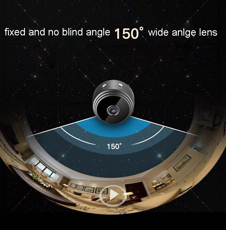 Мини Wi-Fi камера 1080P HD с дистанционным воспроизведением видео маленькая микро-камера с датчиком движения и ночным видением домашний монитор 64G Мини-видеокамера