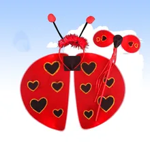 Крылья пчелы, божьей коровки, украшение для дня рождения, Детский костюм на Хэллоуин для костюмированной вечеринки, реквизит для мальчиков и девочек