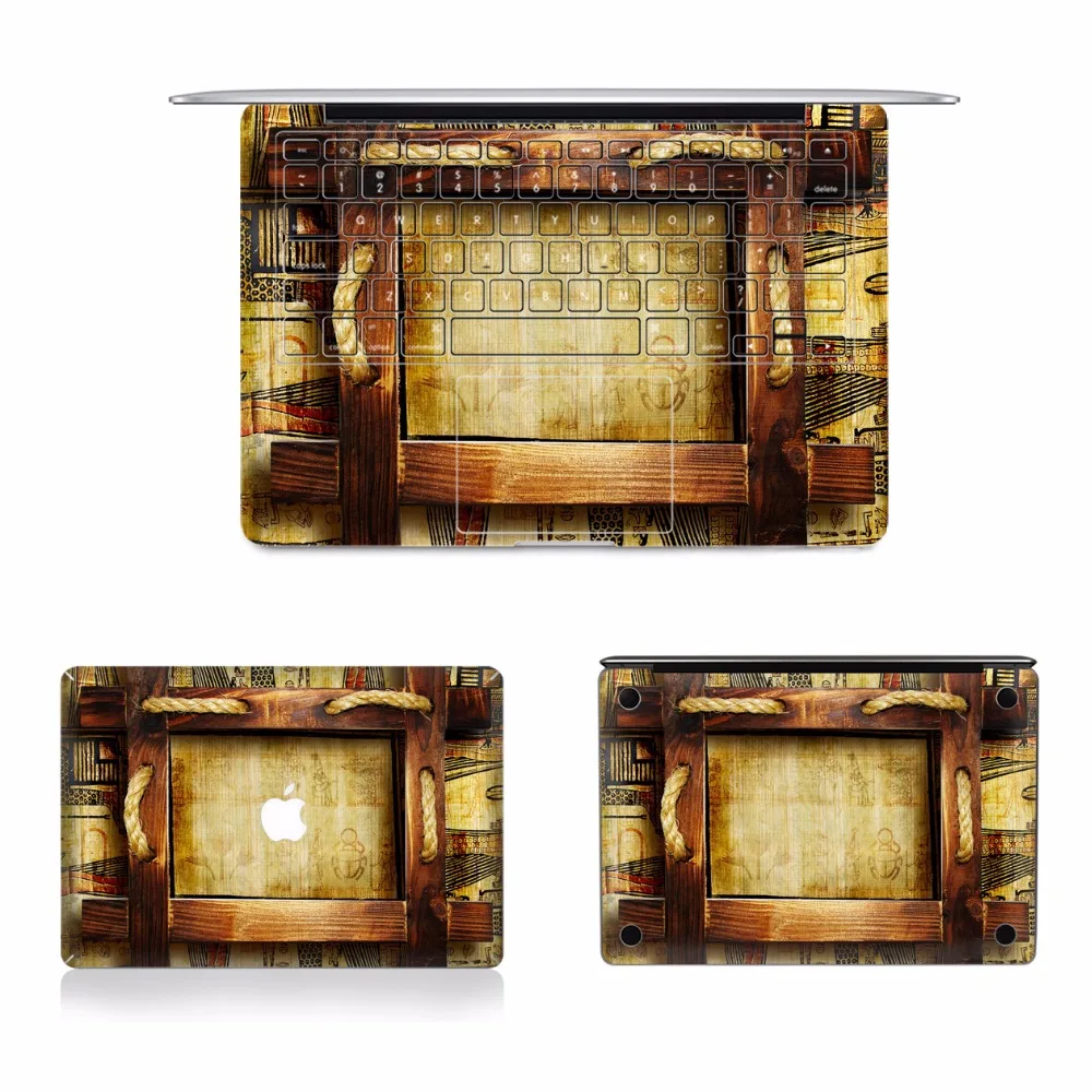 Радужные Деревянные ПВХ наклейки для ноутбука наклейка для Apple Macbook Air Pro retina 11 12 13 15 дюймов США клавиатура граффити защитные чехлы