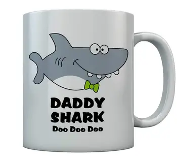 

Daddy Shark Doo doo doo Coffee Mug For Father Gift For Daddy Birthday Mug 11 Oz. White