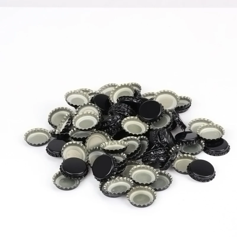 

20PCS KEG STORM Beer Bottle Cap Beer Lid For Homebrew Beer Tool Black Beer Cover