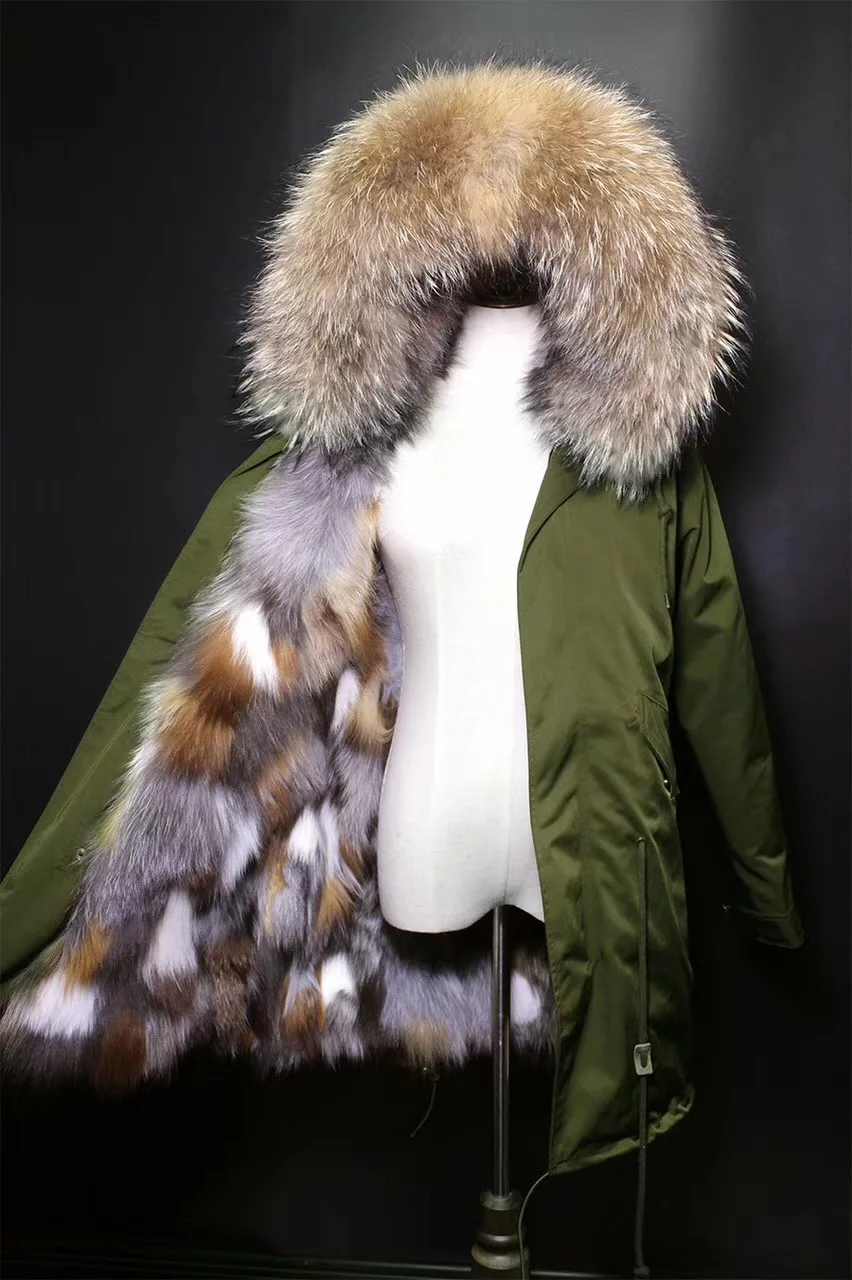 

thick warm fox fur liner 2018 waterproof long parkas winter jacket women parka real natural fur coat raccoon fur collar