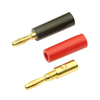 

10pcs 4mm Audio Screw Banana Plug Gold Plated Solderless BP4528