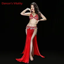 Costume de danse orientale pour femmes, pour spectacle de danse du ventre, Sexy, soutien-gorge, jupe, ceinture et caleçons, costume de compétition de danse, nouvelle collection