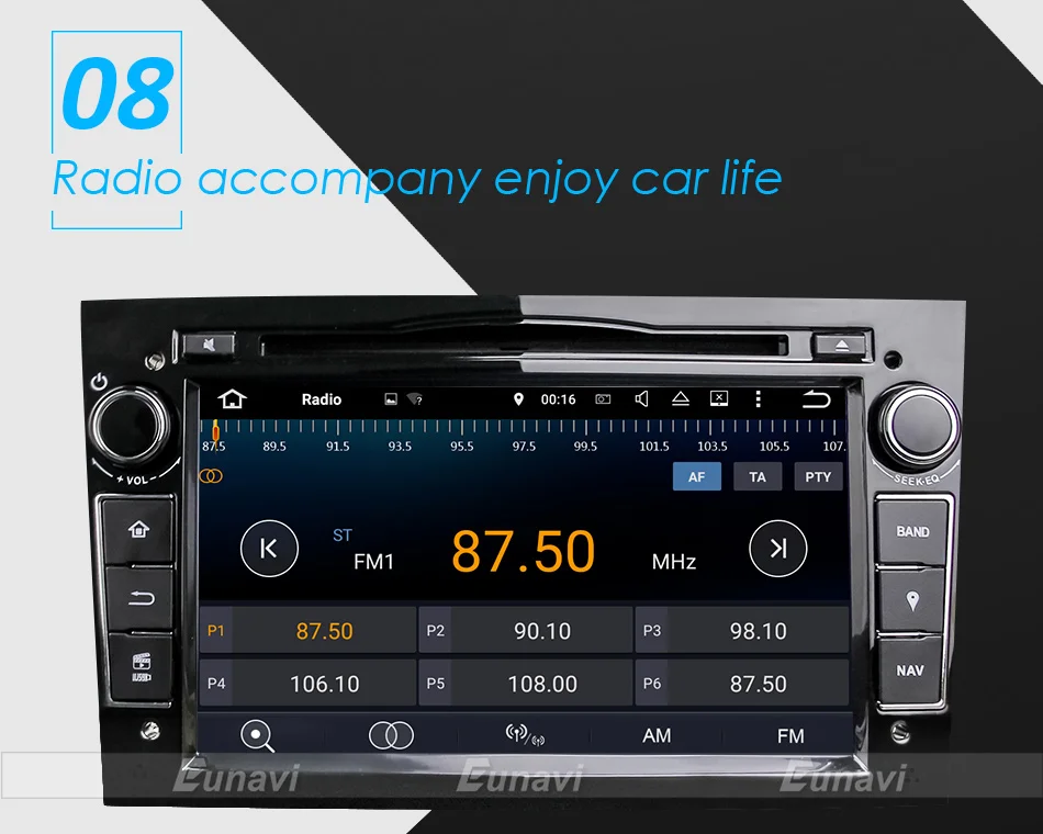 Sale Eunavi Quad Core Android 9.0 2 din Car DVD Stereo for Vauxhall Opel Astra H G Vectra Antara Zafira Corsa GPS Navi Radio 2G 12