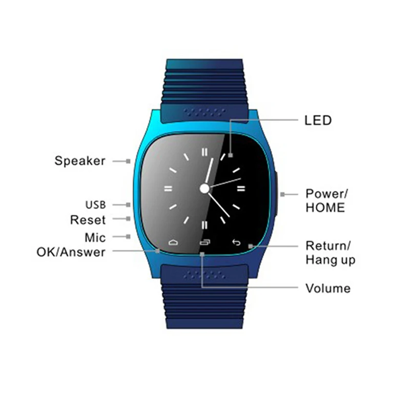 GEJIAN Спортивные Bluetooth Смарт часы Роскошные наручные M26 с циферблатом SMS