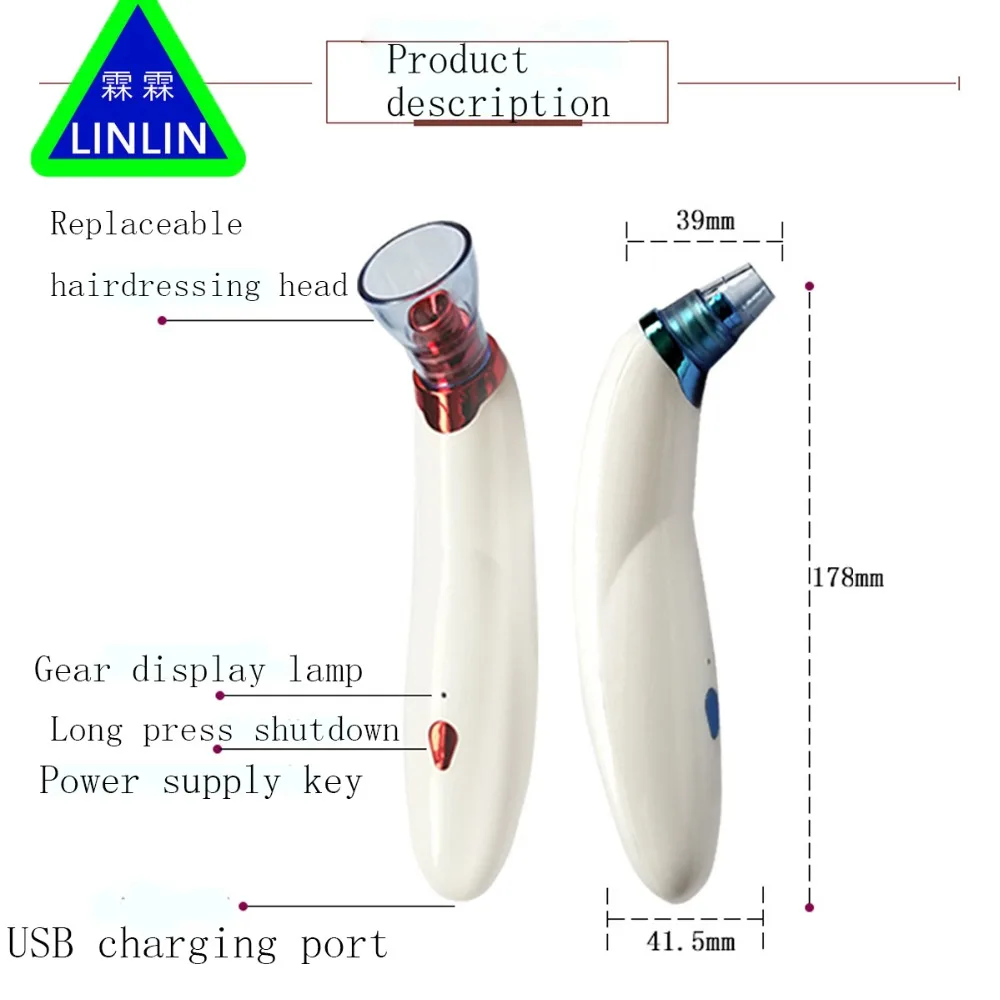 LINLIN Алмазная дермабразия угрей пылесос всасывание удаление шрамов акне пилинг для пор лица чистый уход за кожей лица