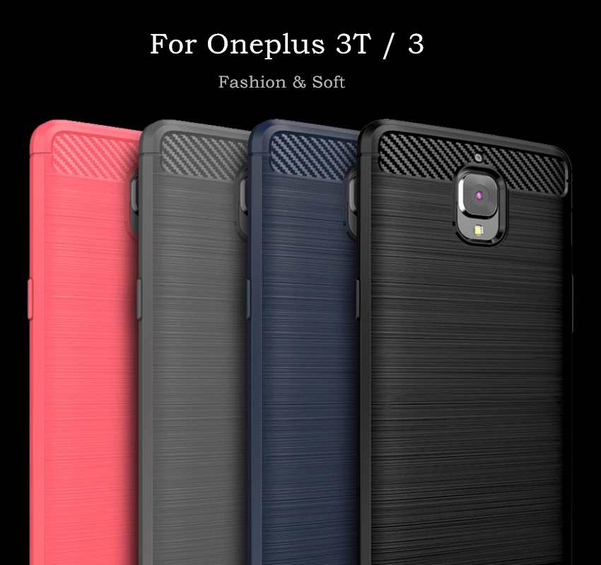 OnePlus 3t Case Oneplus 3 Cover Soft Silicone WolfRule Brushed Style Case For Oneplus 3T Cover One plus 3 Three Phone Bag
