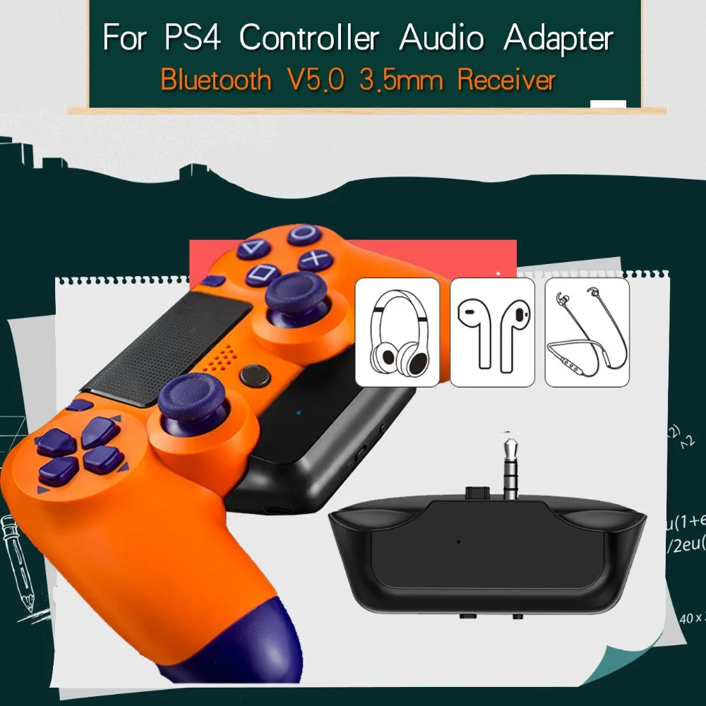 Беспроводной Bluetooth V5.0 контроллер для Playstation 4 аудио адаптер PS4 геймпад наушники