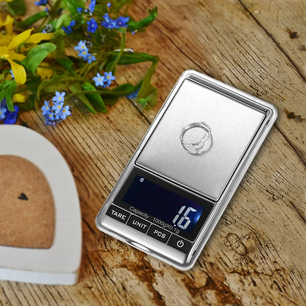 

0.1 - 1000g Mini Digital Scale 5 digital LCD display & 7 units selection Easy to be used Automatic Shutdown
