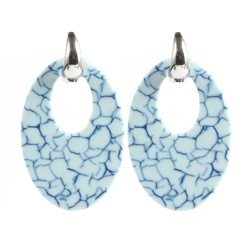 Earrings Leopard Blue