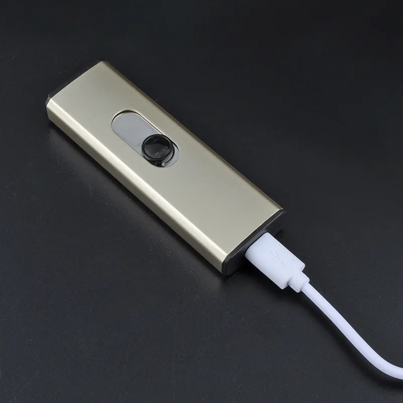 USB прикуриватель тонкая дуговая плазменная Зажигалка Ветрозащитная электронная перезаряжаемая USB Зажигалка для курения беспламенная