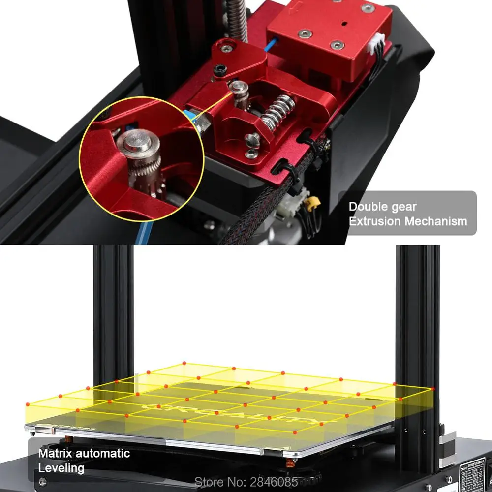 CREALITY 3D CR-10S Pro датчик автоматического выравнивания принтер 4,3 дюймов сенсорный ЖК-дисплей Печать накаливания обнаружения Funtion MeanWell power