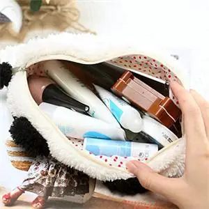 1 шт. милая мягкая плюшевая косметичка для макияжа с рисунком кота панды сумочка