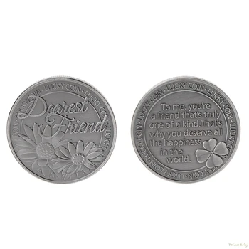 

2018 Meaningful Commemorative Coin Lucky Words Dear Friend Daisy Collection Arts Gifts Souvenir Noncurrent Coin