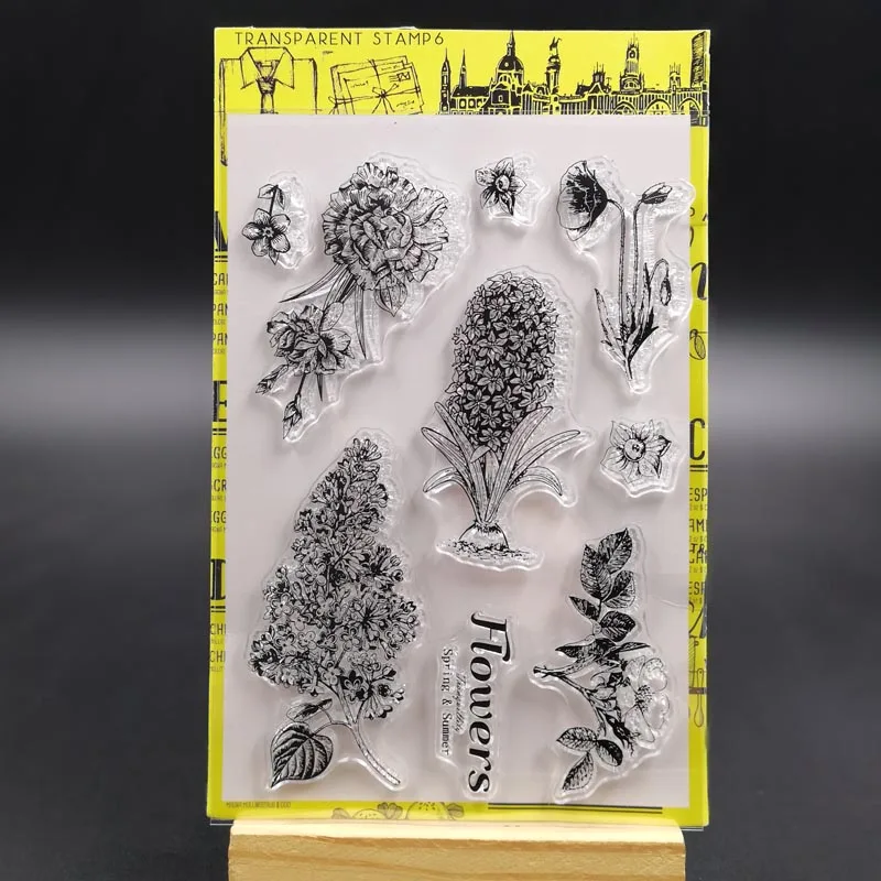 ZFPARTY цветы прозрачный силиконовый штамп/печать для DIY скрапбукинга/фото декоративная открытка для альбома