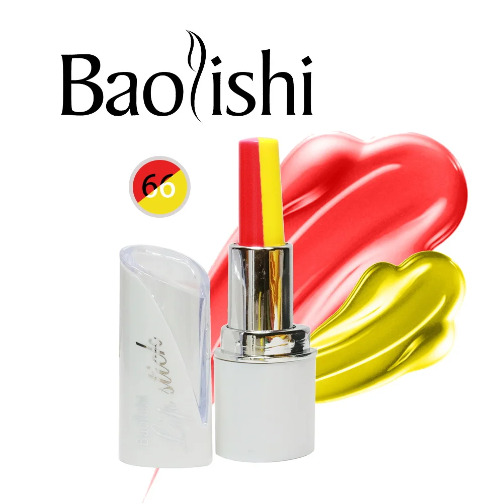 Baolihi mix двухцветная матовая губная помада стойкий бальзам для губ Черный Цвет