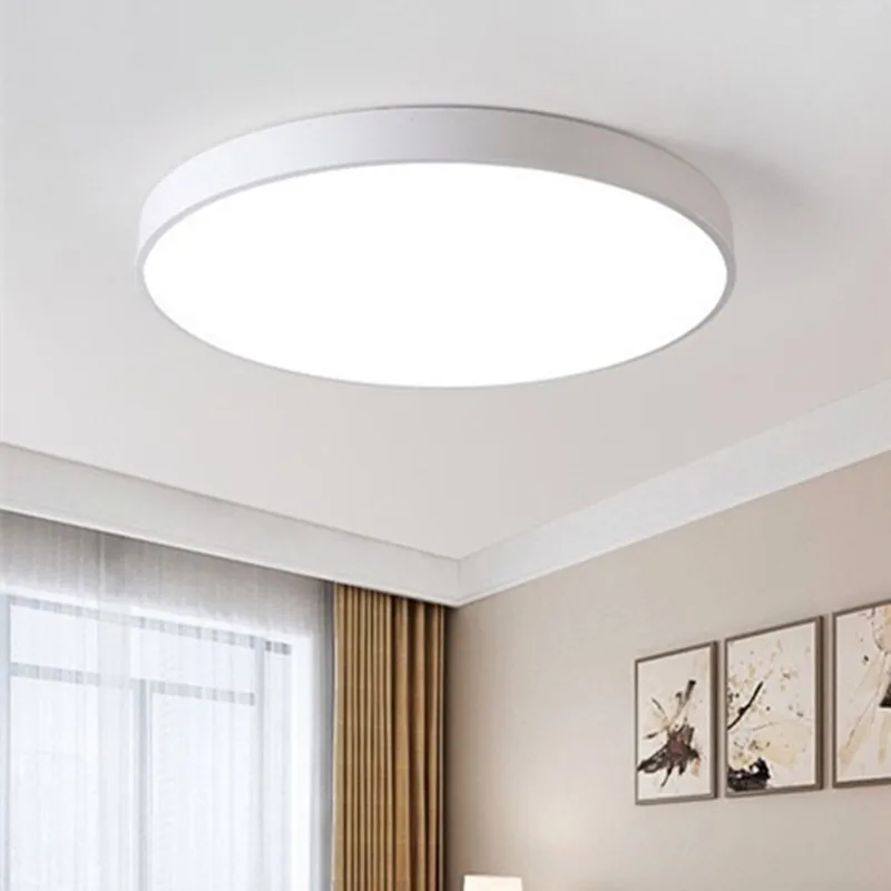 Светодиодный потолочный светильник, современный светильник для гостиной, светильник для спальни, кухни, поверхностное крепление, панель с дистанционным управлением