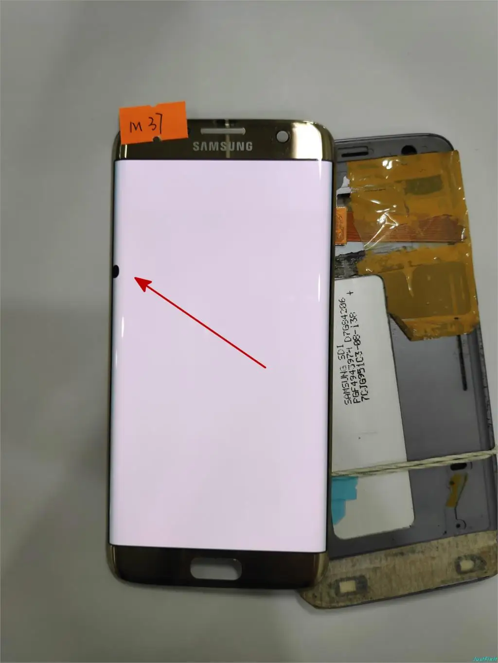 

NO.m37 for Samsung Galaxy S7 edge G935F G935FD Defect Spot Lcd display touch screen Digitizer 5.5'' Super AMOLED Gold