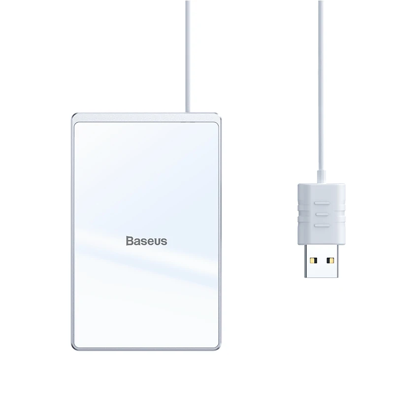 Baseus 15 Вт Qi Беспроводное зарядное устройство для iPhone X Xs Max ультра тонкий быстрый беспроводной зарядный коврик для samsung S10 S9 Xiaomi Mi 9 - Цвет: White