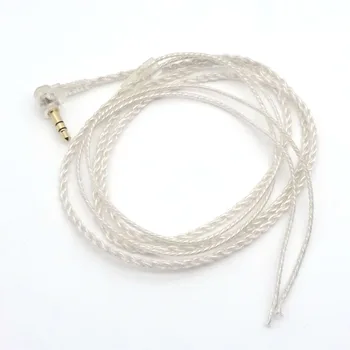 

diy earphone cable silver plated wire 1pcs