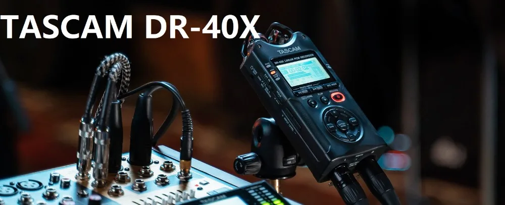 Модернизированный TASCAM DR40X DR-40X портативный универсальный четыре дорожки цифровой аудио рекордер ручка интервью рекордер USB аудио интерфейс