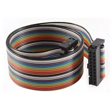 2,54 мм шаг 20 Pin 20 способ F/F Разъем плоский разъем idc шлейф в цветах радуги 48 см длина цвет радуги для цифровой камеры