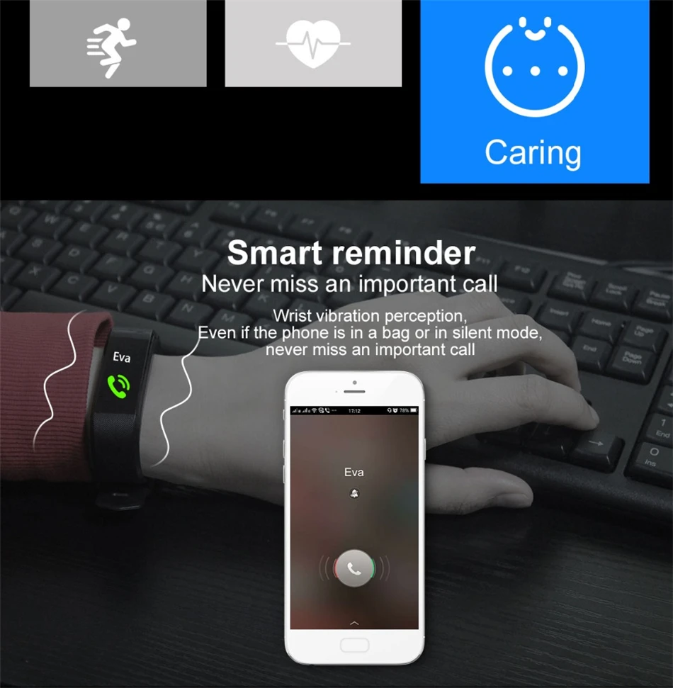 Фитнес Смарт-часы для мужчин и женщин Шагомер монитор сердечного ритма водонепроницаемый IP68 плавание бег спортивные часы для Android IOS
