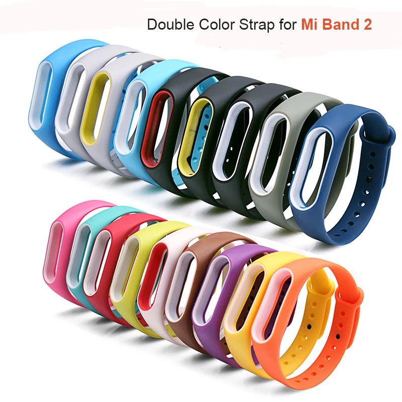 Спортивный ремешок для браслета mi band 2 усиленный силиконовый с защитой от потери