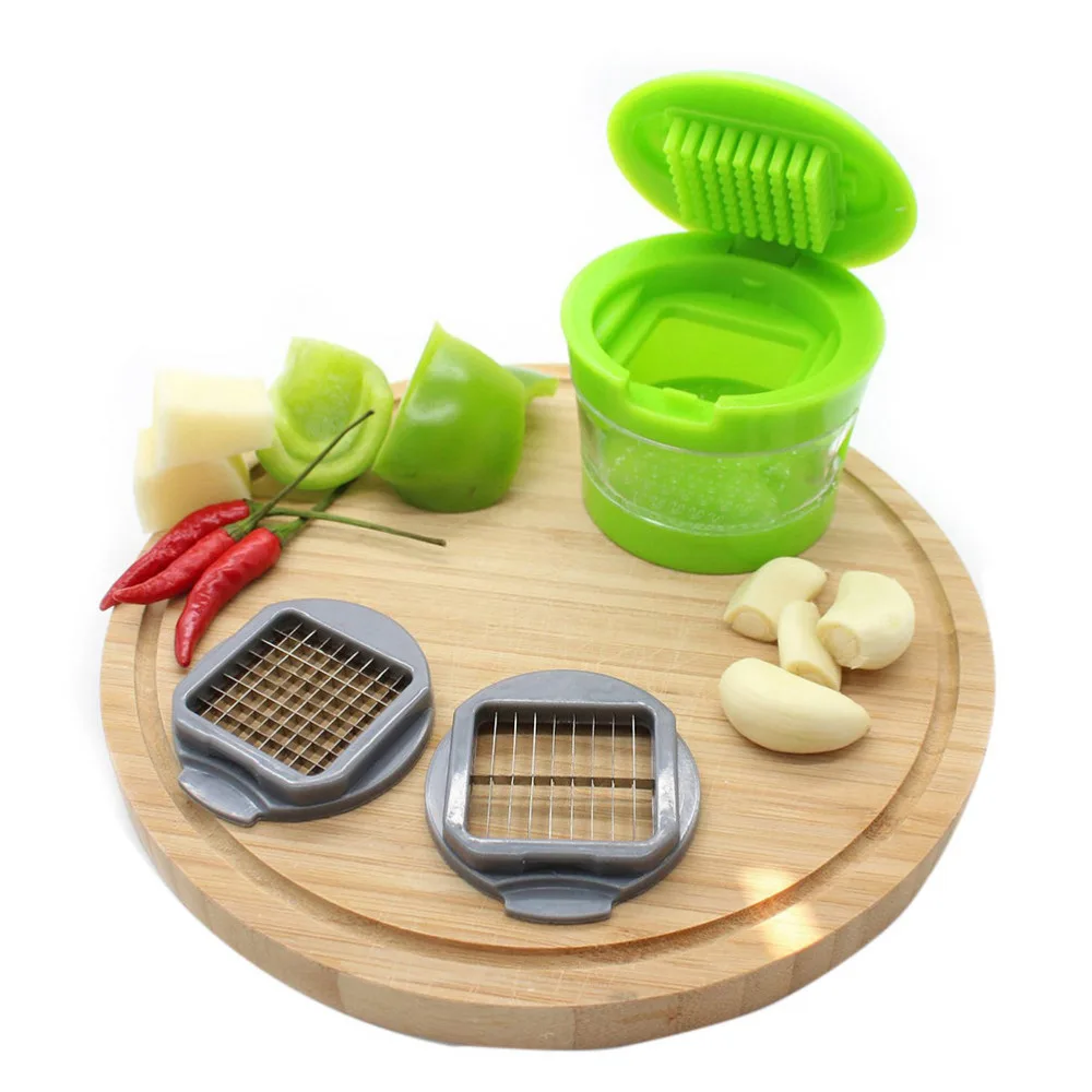 Mini Garlic Press Presser Onion Chopper Garlic Mincer Slicer Dicer Grater Kitchen Vegetable