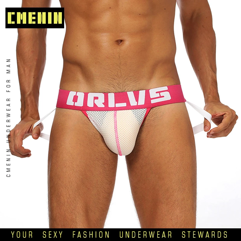 C Мужское нижнее белье с веселыми рисунками jockstrap сексуальные сетчатые Стринги
