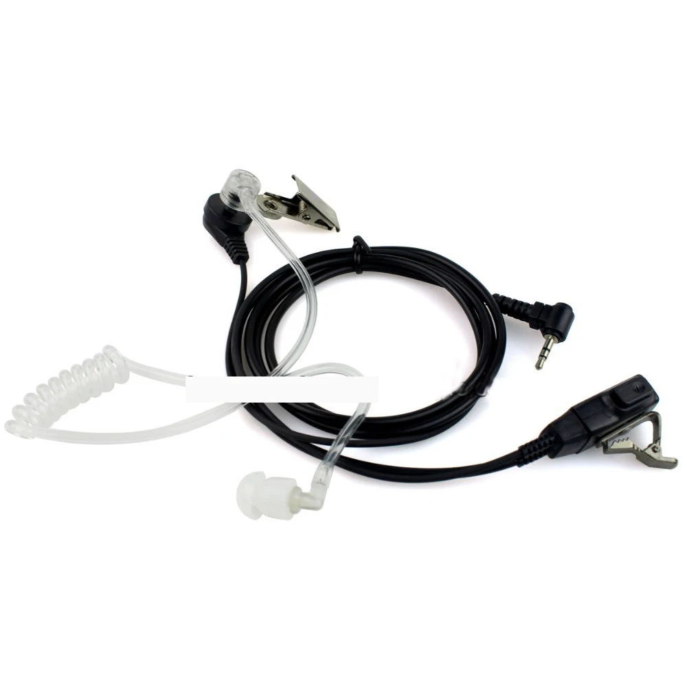 

2pc Acoustic Covert Tube Earpiece Headset Mic PTT For Motorola Portable Radio TA288 T5622 T5022 T4000 T6000 2.5mm 1 Pin