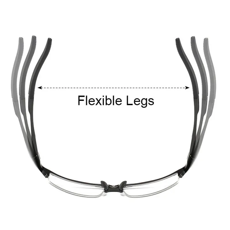 Online 8177 Optical Eyeglasses Frame for Men Eyewear Prescription Glasses Half Rim Man Spectacles Alloy Frame Eyeglasses