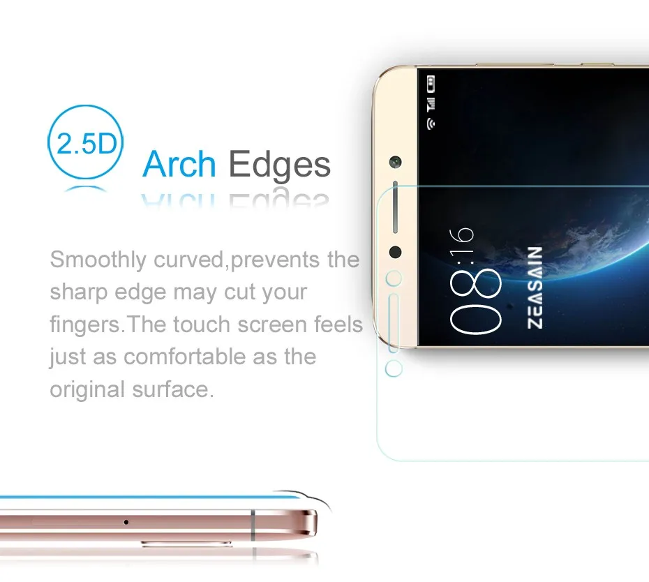 Original ZEASAIN Screen Protector For Leeco le 2 pro le2 Premium 9H Tempered Glass  2.5D 0.3mm Toughened glass Protective Film (1)