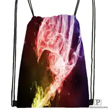 Пользовательские Drawstring рюкзак Drawstring сумка-рюкзак милый рюкзак детский Ранец(черный назад) 31x40 см#180611-01-03