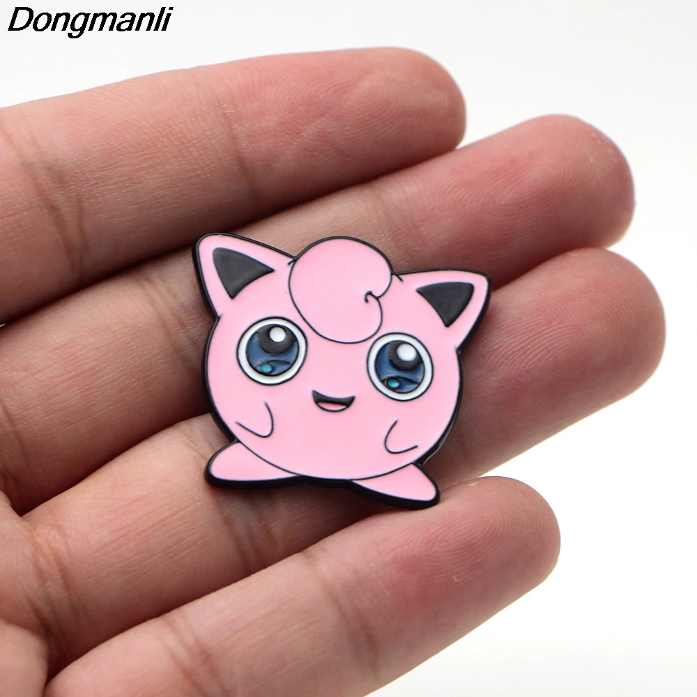 P2454 Dongmanli Jigglypuff Эмаль Булавка рубашка с пряжкой булавки и броши для женщин мультфильм нагрудные булавки брошь, ювелирный подарок