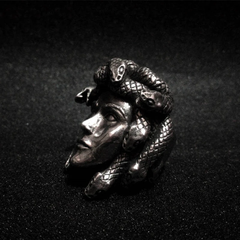 316L Stainless Steel Gorgon Monster Snake Hair Medusa Ring Punk Biker Jewelry