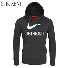 

2018 Autumn New Arrival High JUST BREAK IT Printed Sportswear Men Sweatshirt Hip-Hop Male Hooded Hoodies Pullover Hoody clothing