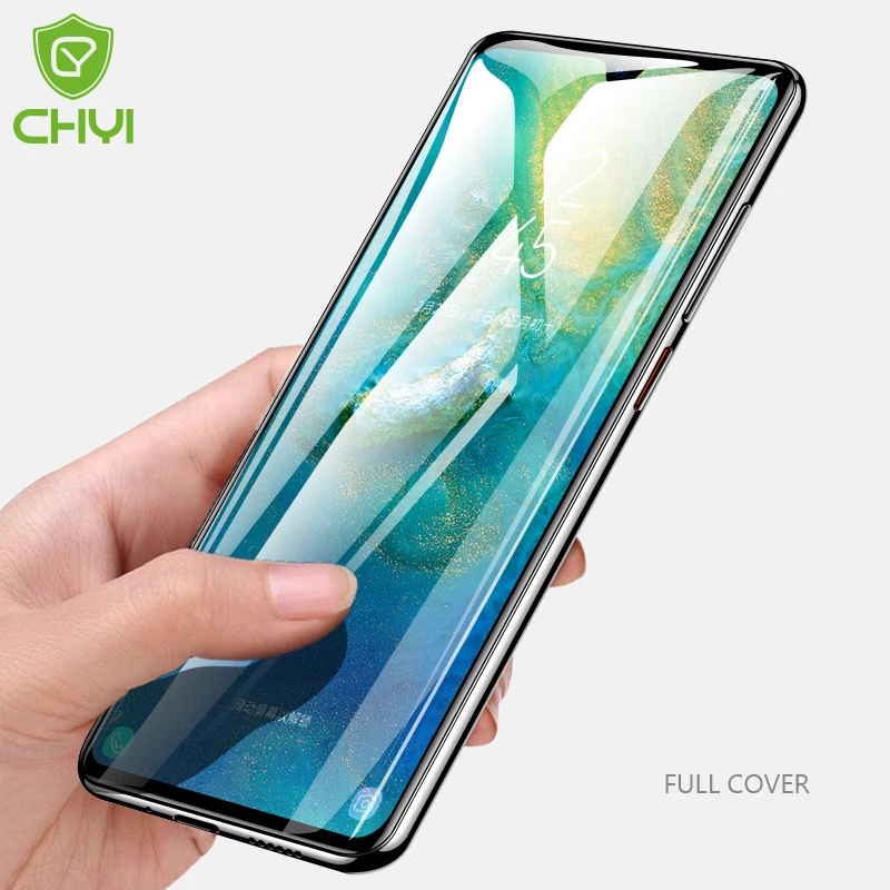 CHYI полное клеевое стекло для huawei mate 20 защита экрана не блокирует экран дисплей 9H закаленное олеофобное покрытие mate 20X стекло