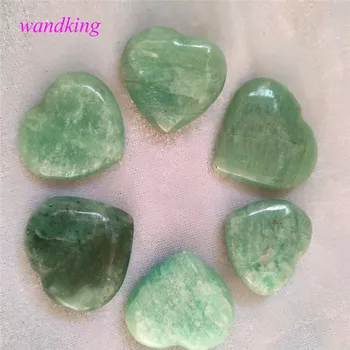 

5pcs Natural amazon stone heart crystal chakra heart decorative stones and crystals