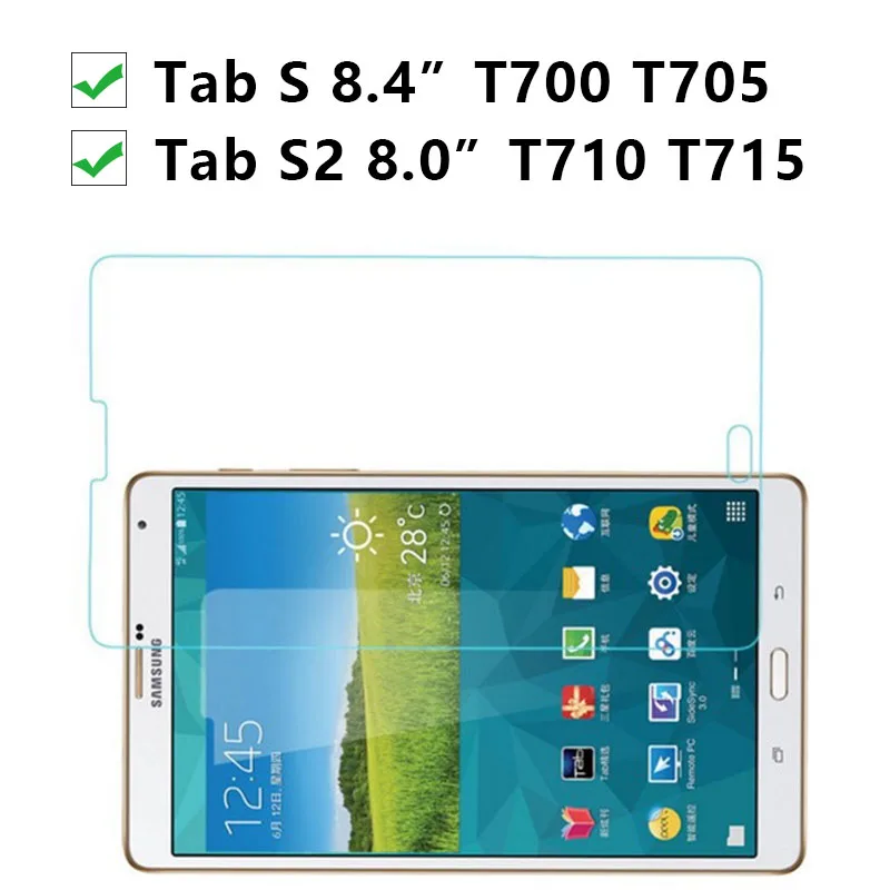 Стекло для samsung Tab S T700 T705 8,4 для Galaxy S2 T710 T715 8,0 Закаленное стекло Защитная пленка T 700 705 710 9H