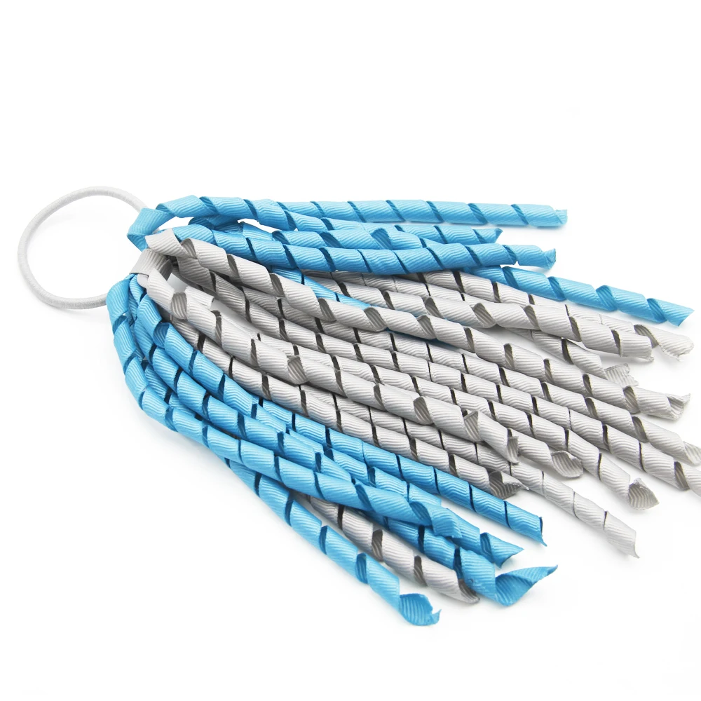 

David accessories Curly ribbon tassel with Round Circle hairband Headwear,DIY Hair Girls Elastic Hair Bands,1Yc4097