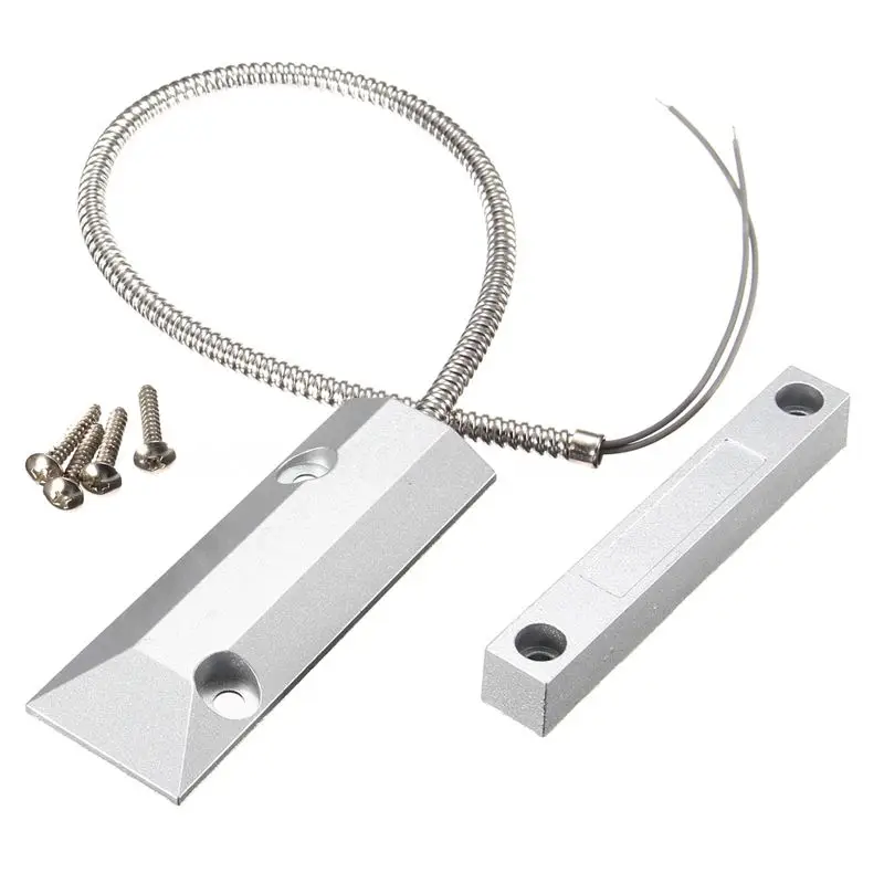 

2Pcs Alarm Magnetic Reed Switch Detector Sensor Roller Shutter Garage Door