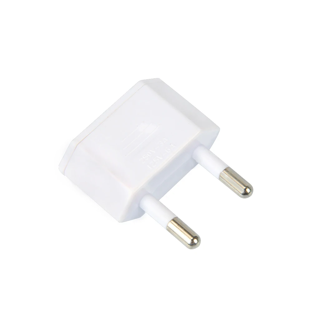 1pcs/lot US Jack to EU Plug Outlet Travel Charger Power Socket Adapter USA To Europe European Regulation Charging Converter Plug