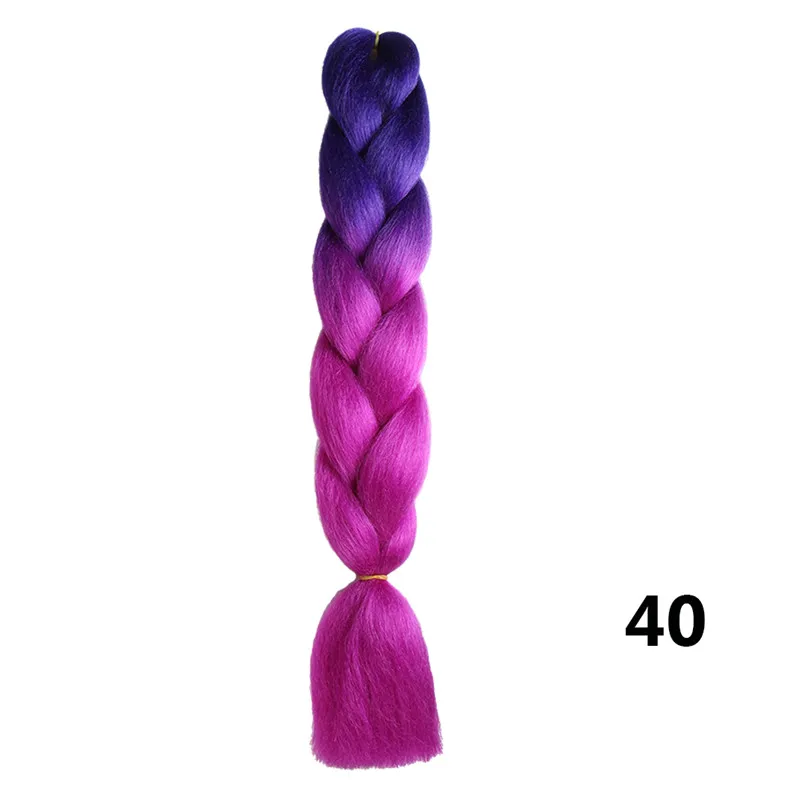 Sambraid jumbo косы ombre канекалон 24 inch плетение волос для вязания канекалон крючком косы синтетических крючком волос 100g - Цвет: T1B/33/27