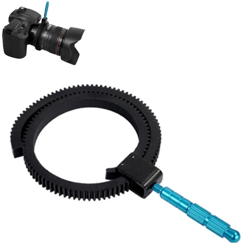 

Adjustable Flexible Rubber Follow Lens Gear Ring Belt with Aluminum Alloy Hand Grip for DSLR Camcorder Camera