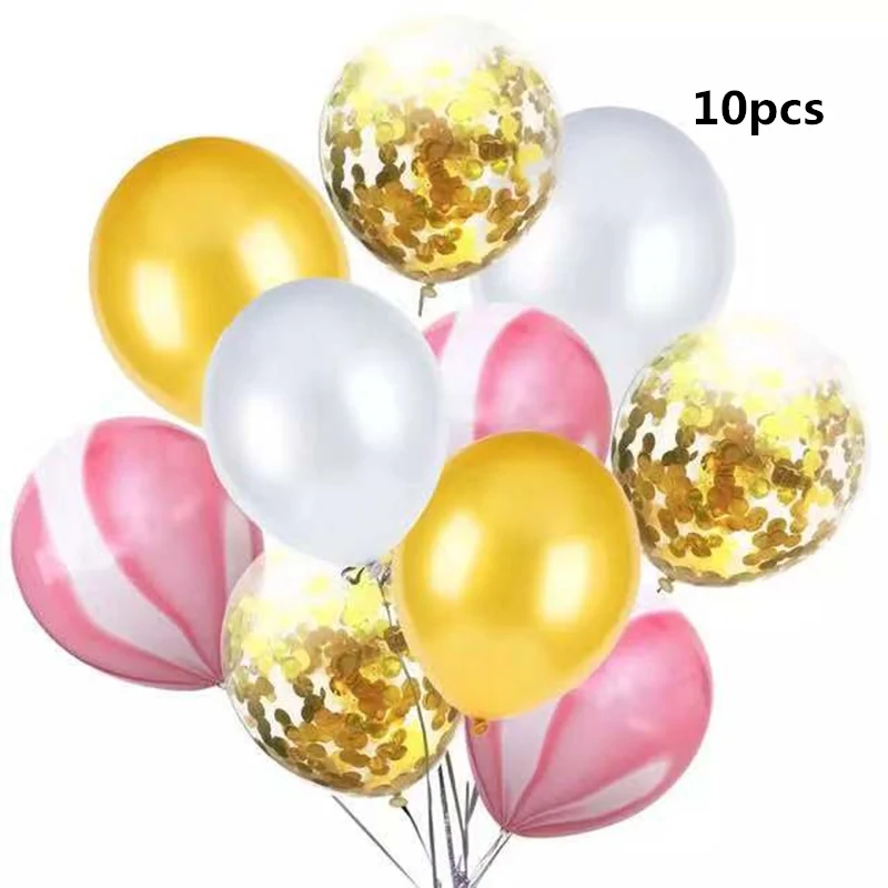 Danuyli 10 шт розовый Агат воздушный шар розовое золото sequinh вечерние латексные